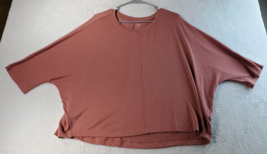 a.n.a A New Approach Blouse Top Womens 2XL Dusty Rose Knit Rayon Short Sleeve - $9.27