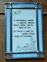Small Floral Water Color w Wonderful Sister Saying in Pink &amp; Light Blue ... - £10.29 GBP