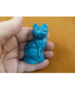 Y-CAT-SIC-773) blue Sodalite KITTY CAT gemstone gem carving figurine I l... - £13.70 GBP