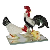 Vintage Bone China Chicken Family Rooster Hen Chick *Repaired* - £12.05 GBP