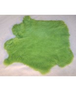2 GREEN GENUINE RABBIT SKIN new solf leather tan hide fur pelt craft ski... - $14.24