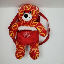 Build A Bear Carrier Backpack Santa Claus Red Velvety Valentine -Needs Repair - £11.00 GBP