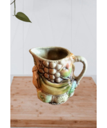 Vintage Ceramic Tilso Japan Majolica Creamer Pitcher Fruit Motif Elegant... - £26.74 GBP