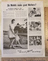 Vintage Print Ad Ipana Toothpaste Model Mother and Daughter 1940s 13.5&quot; ... - £7.75 GBP