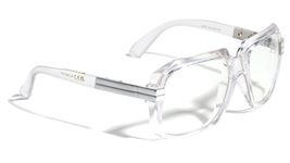 Dweebzilla Gazelle Emcee Oversized Square Sunglasses w/ Clear Lenses (Transparen - £8.47 GBP