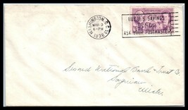 1936 US Cover - Washington DC to 2nd National Bank, Saginaw, Michigan A25 - £2.34 GBP