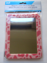 Jot Pink Design Magnetic Mirrors Use For Lockers or Office 7&quot; X 5&quot; Pkg New!! - £7.87 GBP