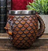 Ebros Medieval Elemental Red Dragon Scale Egg With Wyrmling Mugs (Fire Red) - €21,60 EUR