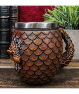 Ebros Medieval Elemental Red Dragon Scale Egg With Wyrmling Mugs (Fire Red) - $34.82 CAD
