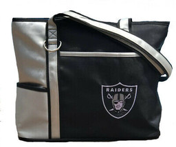 Las Vegas Raiders NFL Football Purse Carryall Tote Bag Embroidered Logo 10.5x13 - £37.18 GBP