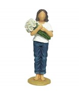 Forever in Blue Jeans 18414 Thinking of You Girl w/Flowers figurine New - £3.11 GBP