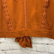 Selfie By Self Esteem Crop Top Womens Sz L Burnt Orange Ruffles NWT - £11.86 GBP