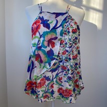 Anthropologie Maeve Strappy Floral Flutter Wrap Cami Sleeveless Top Smal... - $24.99