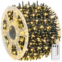 Outdoor Christmas String Lights, 1000 Led 328 Ft Plug In Fairy Light With Remote - £58.81 GBP