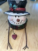Fits Yankee Candle Jack Frost Christmas Snowman Jar Candle Topper Capper Lid - $25.73