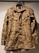 USMC Marines MARPAT Digital Desert Blouse Shirt Small Extra Long Camofla... - $11.99