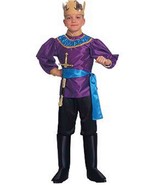 Deluxe Renaissance Faire Little King Purple Blue Costume w/Crown, Rubies... - £24.17 GBP