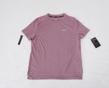 Nike Women Dri-FIT Miler Running Top Mesh Fabric AT4196-515 Dusty Mauve ... - £17.98 GBP