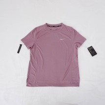 Nike Women Dri-FIT Miler Running Top Mesh Fabric AT4196-515 Dusty Mauve ... - £18.05 GBP