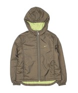 NIKE Olive Green Hoodie Logo Workout Jacket - Junior Size Activewear Medium - £47.17 GBP