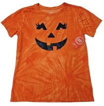 Wonder Nation Girls Jack-O-Lantern Pumpkin Face Halloween T-Shirt Orange... - $8.90