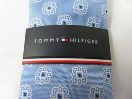 Men's Tommy Hilfiger Tie Classic Woven Silky Feel #Tommy-1 Blue White image 2