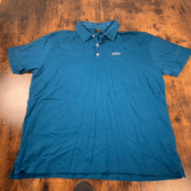 Patagonia Polo Shirt Blue Short Sleeve Fitz Roy Trout Logo Size L cotton Men’s - £15.48 GBP