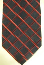 GORGEOUS Brooks Brothers Black-Blue With Red Plaid Skinny Silk Tie Made in USA - £29.93 GBP