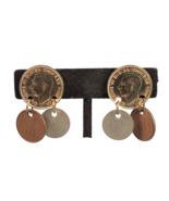 Coin Earrings Screw Backs Multi-national Real Money 1881-1951 Belly Dancer - €13,89 EUR