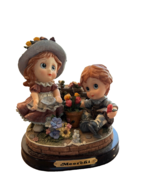 Meerchi Collectible Figurine Girl and Boy with Flowers 6 in Tall - $25.99