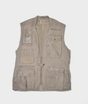 Vintage Banana Republic Vest Mens XL Khaki Safari Travel Utility Photographer - $45.33