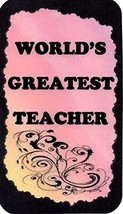 Ron&#39;s Hang Ups Giant 4&quot; x 6&quot; Refrigerator Magnets World&#39;s Greatest Teacher Inspi - £5.53 GBP