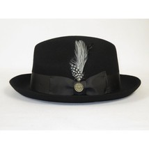 Men Bruno Capelo Fedora Hat Wool 100% Fine Australian Wool Marco MC940 Black image 5