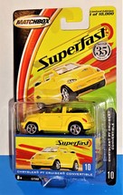 Matchbox 2004 SuperFast Series #10 Chrysler PT Cruiser Conv Yellow 1/10,000 - £7.76 GBP