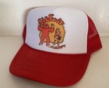 Vintage Bigfoot And Wild Boy Hat Cartoon Trucker Hat snapback Summer Red... - $17.59