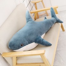 Giant Shark Car Keychain Plush Toys Cute Pillow Soft Big Doll Stuffed Animal Lar - £15.01 GBP