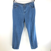 CJ Banks Womens Jeans Classic Fit Tapered Leg Medium Wash Hemmed 14 Tall - £11.39 GBP