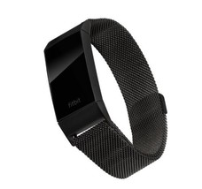 WITHIt Stainless Steel Black Mesh Band for Fitbit Charge 3 or 4, New &amp; Sealed! - £6.34 GBP