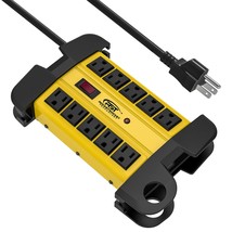 Heavy Duty Surge Protector Power Strip 10-Outlet Metal Industrial Power Strip Wi - £43.95 GBP