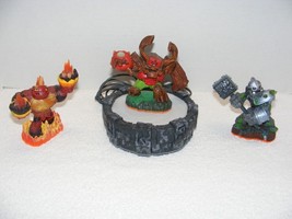 2012 Activision Skylander Lot Of 3 Earth Figures With Portal Of Power Guc - £11.80 GBP
