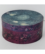 Holly Berry Round Decorative Empty Storage Gift Box Susan Winget Lang Ca... - £11.72 GBP