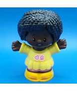 Fisher Price Little People African American Girl Figure Braids Yellow Dress - £7.06 GBP