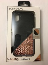 Original Body Glove Shimmer Series, Case For Apple iPhone X/XS, Black/Rose Gold - £16.07 GBP
