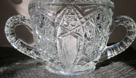  McKee Fentec PresCut EAPG Glass Crystal Clear Open Sugar Bowl USA Saw T... - $9.85