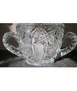  McKee Fentec PresCut EAPG Glass Crystal Clear Open Sugar Bowl USA Saw T... - $13.66 CAD