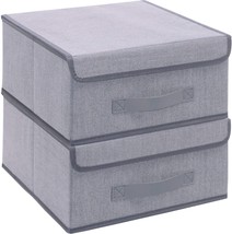 Onlyeasy Foldable Storage Bins Cubes Boxes With Lid -, Like Grey, Mxdlb2P - £36.05 GBP