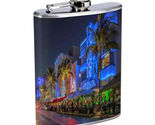 Florida Hot Spots Miami Beach D3 Flask 8oz Stainless Steel Hip Drinking ... - $16.78