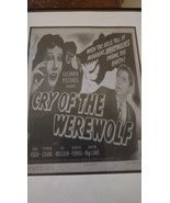CRY OF THE WEREWOLF ( RARE 1944 DVD ) * NINA FOCH * STEPHEN CRANE * OSA ... - $7.99