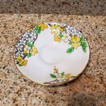 Tuscan Tea Cup and Saucer, Yellow Flower Blossom, Vintage English Bone China image 6