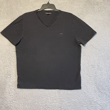 Michael Kors Mens T-Shirt Size M Black Logo  V-Neck Short Sleeve - £7.38 GBP